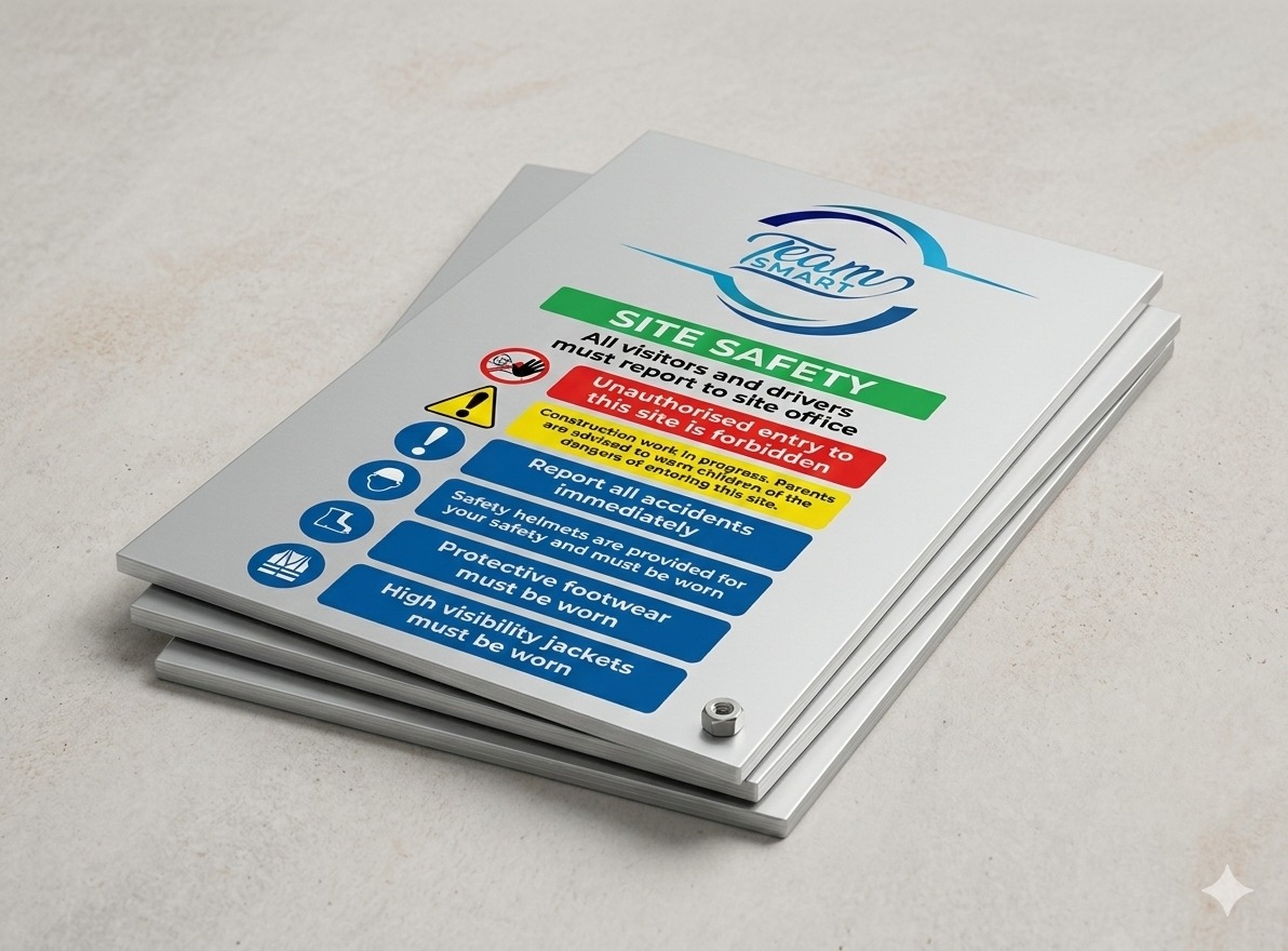 Aluminium-Signages-1.jpg Aluminium pole signage (80×80 cm, height 3m) - Image 1